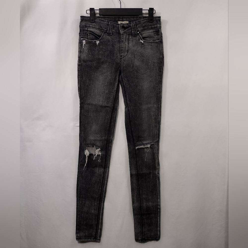 Silence+Noise Highrise Skinny Twig Jeans Women's 25 Black Boho Retro Y2K 90s